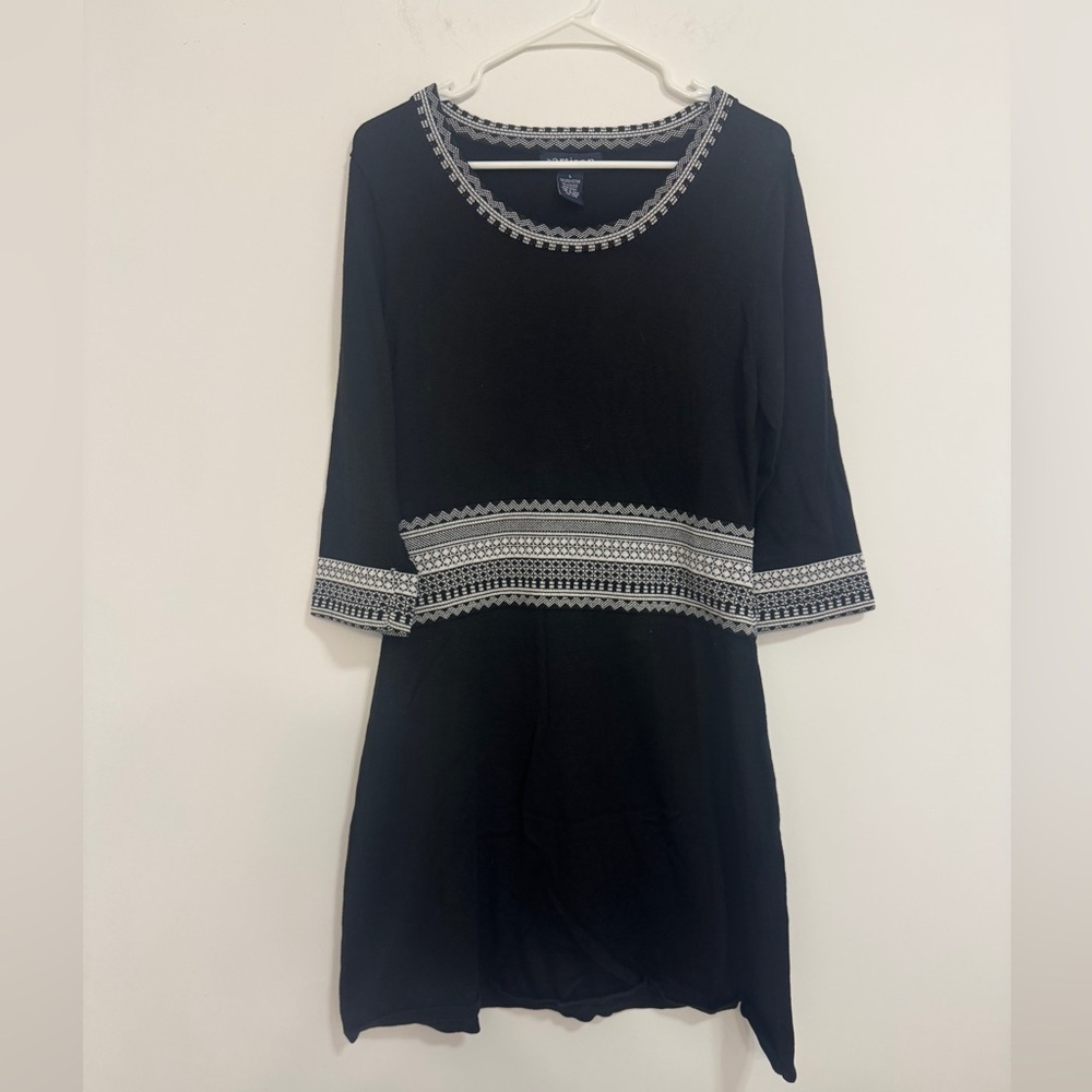 Artisan Black  Long Sleeve Sweater Dress